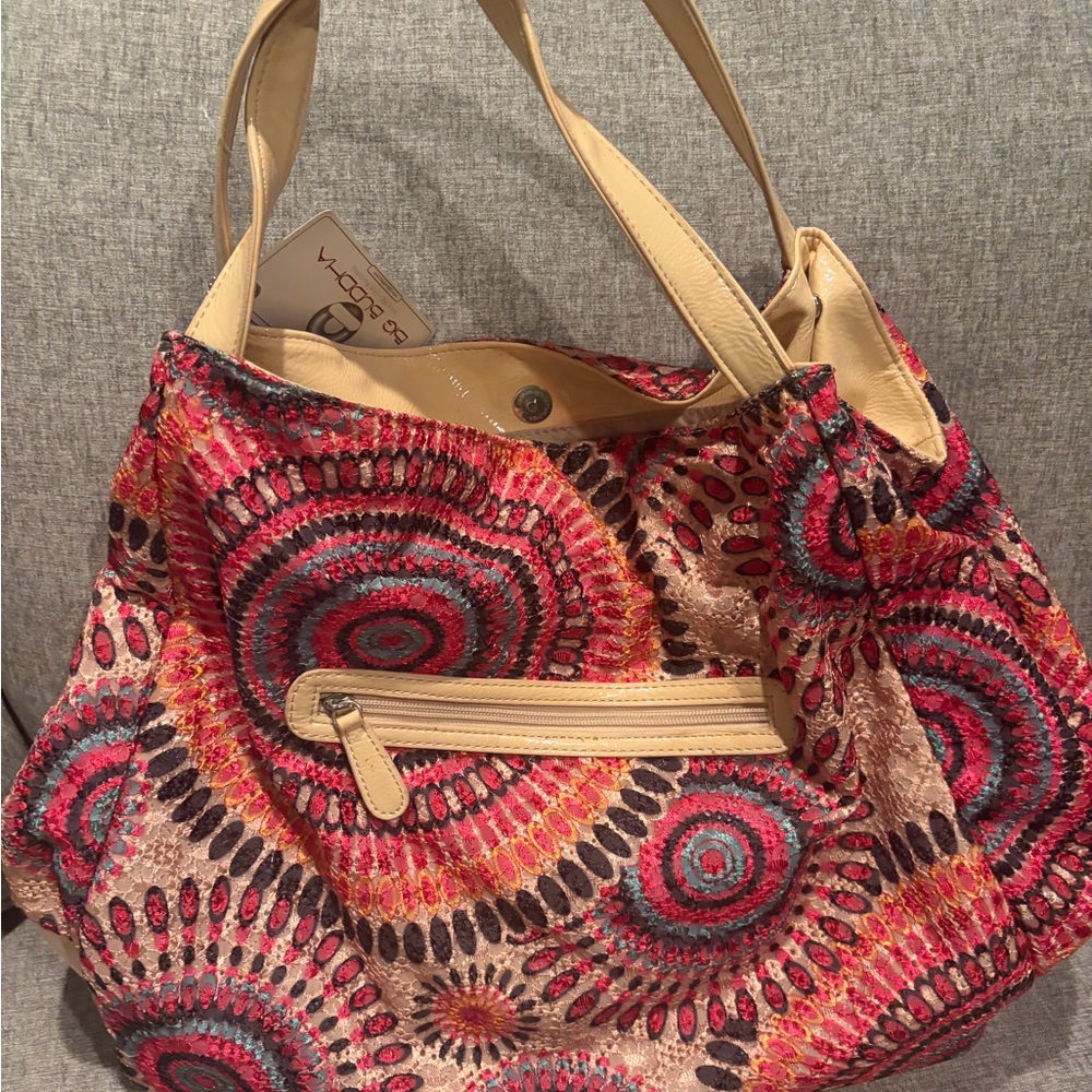 Big Buddha Multicolor Patterned Shoulder Bag